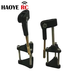 Haoye 2Sets Adjustable Control Horn With Ball-End Rod Rudder Angle RC Airplanes Parts Electric Planes Foam Model Replacement