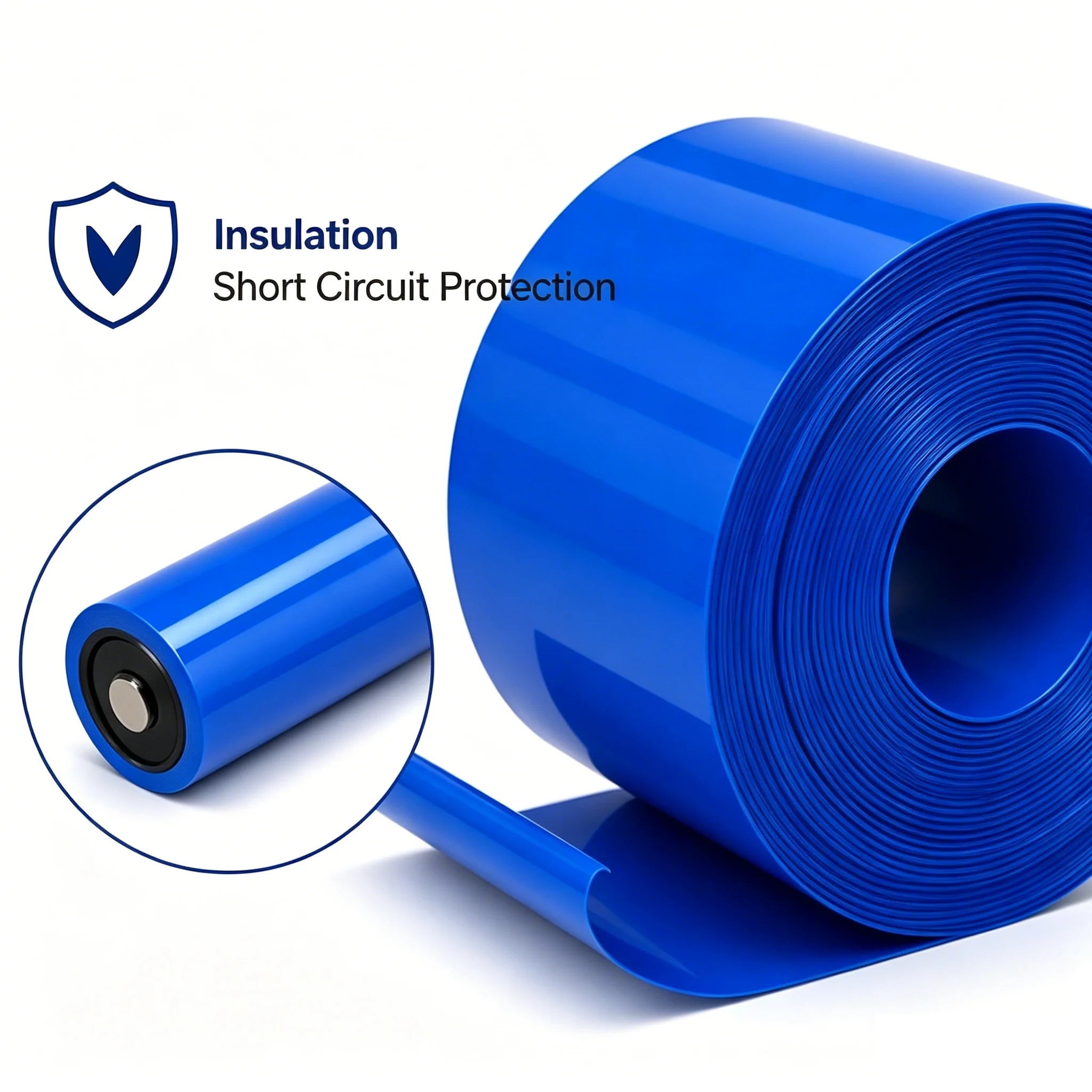 18650 PVC Battery  Blue Heat Shrink Tube 30-300mm Width Waterproof Insulation Wrap Lithium Battery Cable Protective Sleeve