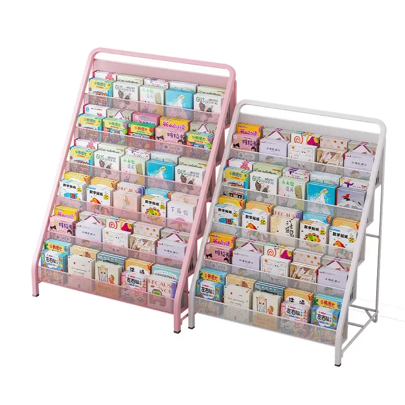 Aetur Baby Picture Book Shelf Childrens Bookshelf Household Magazine Newspaper Toy Storage Display Rack