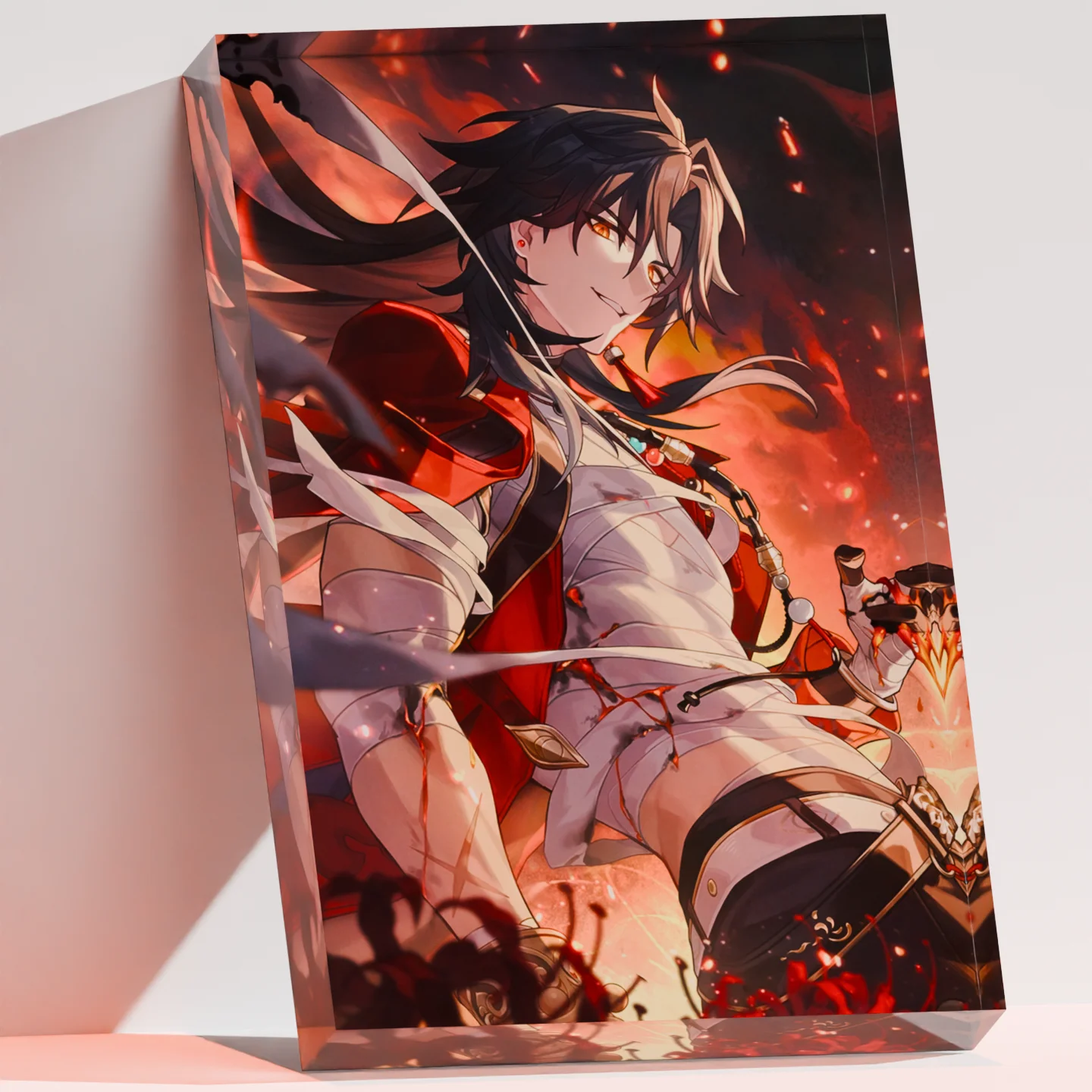 

Personalized Honkai Star Rail Mortenax Blade HSR 3D Crystal Diorama Custom Photo Print Cubo Holografico Gamer Setup Husbando