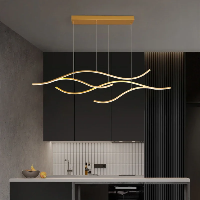 Plafonnier LED suspendu au design moderne, luminaire décoratif d'intérieur, idéal pour un salon, une salle à manger, une cuisine ou une chambre à coucher