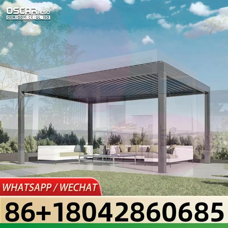 Motorized System Advanced Outdoor Structure Aluminum Profiles for China Garden Pergola in Outdoor Patio Backyard pergola