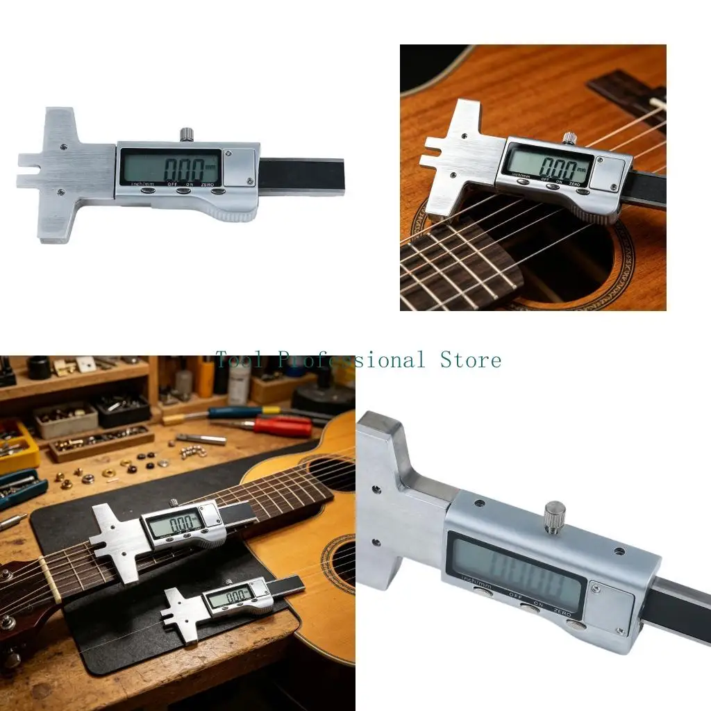 57QF Precisions Guitar String Measurement Gauge With LCD Display Professional Tool