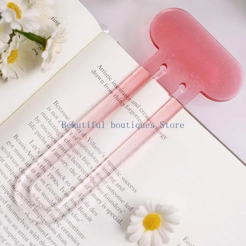 U4LF DIY Resin Page Clip Mold for Making Decorative Reading Markers for Holding Pages in Books, Notebooks, or Folders
