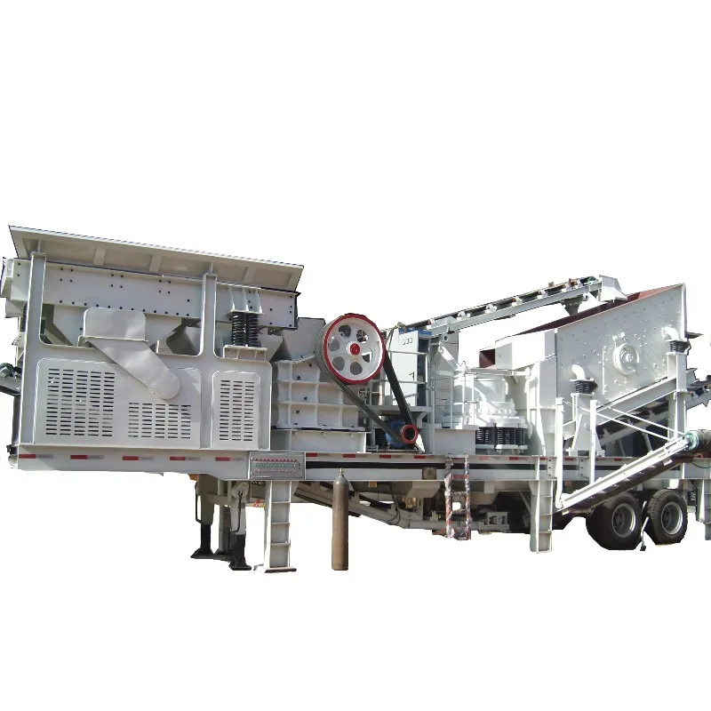 Customize Portable Steel Tyre Type Mobile Crushing Station New Multi-Function Cone Crusher Integrated CrushingStation Motor Core