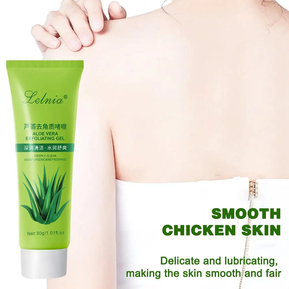 1 Gel exfoliante de Aloe Vera, extracto de Aloe Vera hidratante, 30g, crema exfoliante de limpieza corporal, cuidado de la piel suave y delicado, cuidado de la cara, H4X9