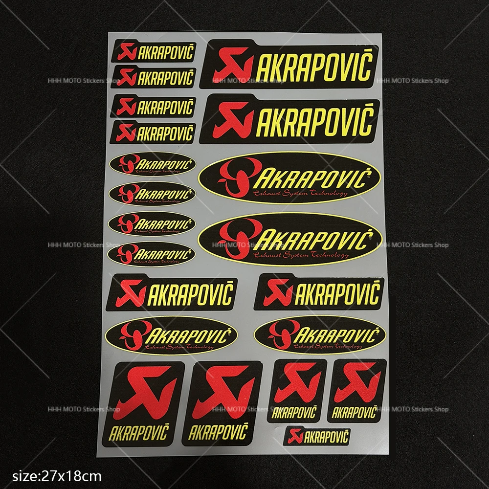 Waterproof Reflective Akrapovic Logo Decals Motorcycle Helmet Exhaust Scratch Cover Racing Sponsor Accessories