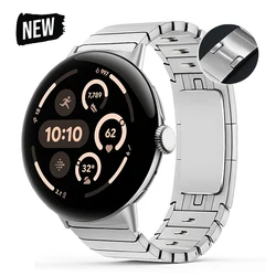 Stainless Steel Link Bracelet for Google Pixel Watch 3 45mm Band for GOOGLE PIXEL 3 45MM Business Men Strap Luxury Accessories
