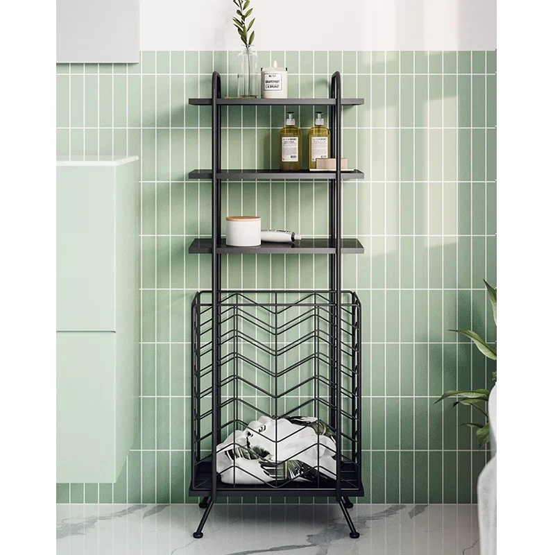 Nordic Laundry Basket Storage Rack for Bathroom Multi-Functional Clothing Basket Living Room Storage Organizer