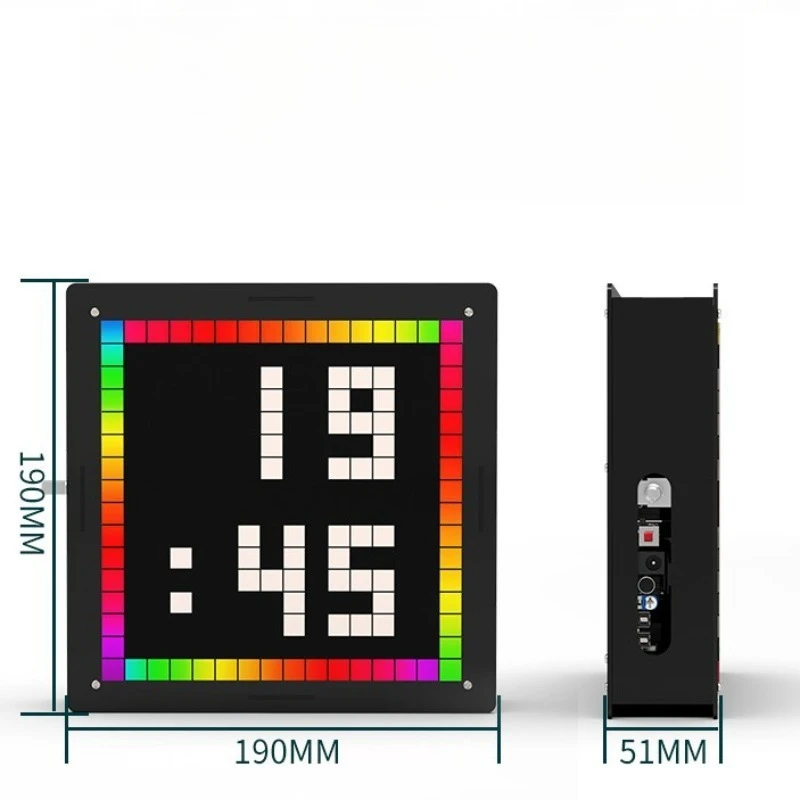 

Alarm Clock Kit Full Color LED Music Spectrum Light Cube Electronics