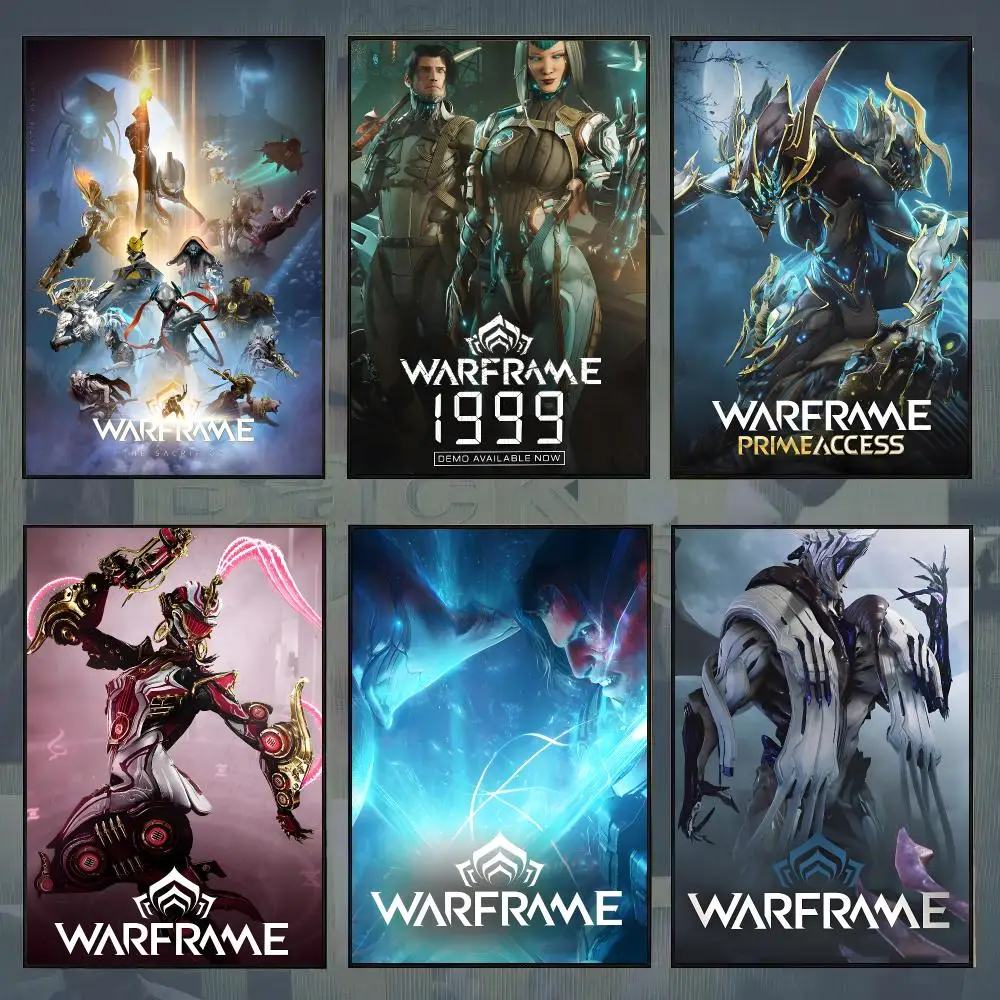 Shooting Games Warframe Poster Room Decor Home Wall Art Printing Waterproof Garage Bed Room Posters Gift
