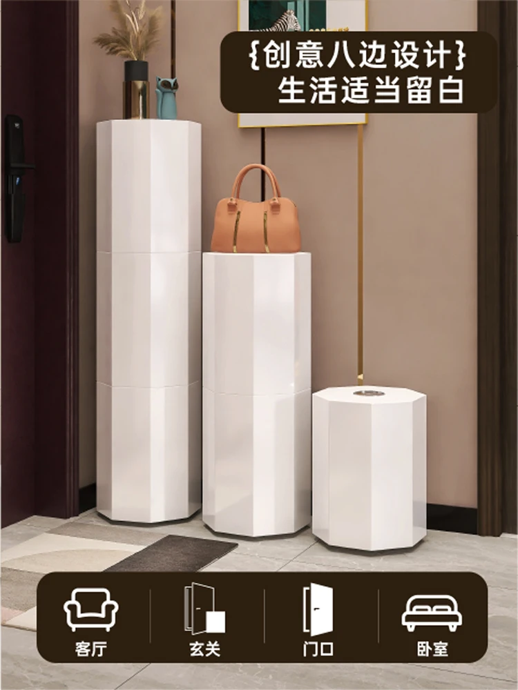 Three-dimensional rotating shoe cabinet household door intelligent sterilization, disinfection, deodorization, octagonal light