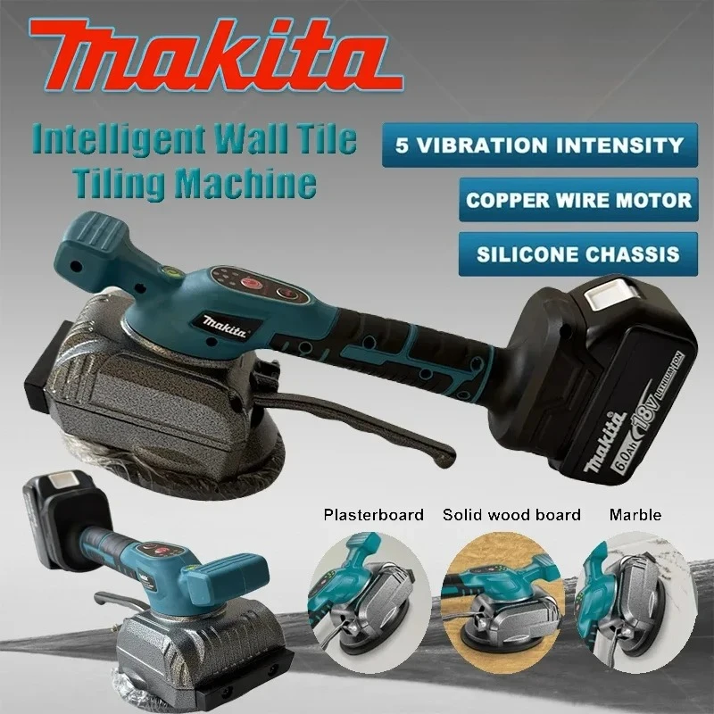 

Вибрационный плиткоукладчик Makita с регулировкой, высокой производительностью для укладки на стенах и полах, инструмент для домашнего ремонта