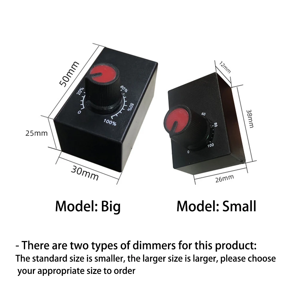 Interruptor giratorio de 0-10V CC, atenuador de luz LED, controlador de ajuste de brillo, 0 ~ 100%, módulo de interruptor LED ajustable