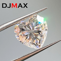 3EX Cut DJMAX 3-20mm Rare Heart Cut Moissanite Loose Stones Real D Color VVS1 Heart Shape Certified Moissanite Diamonds