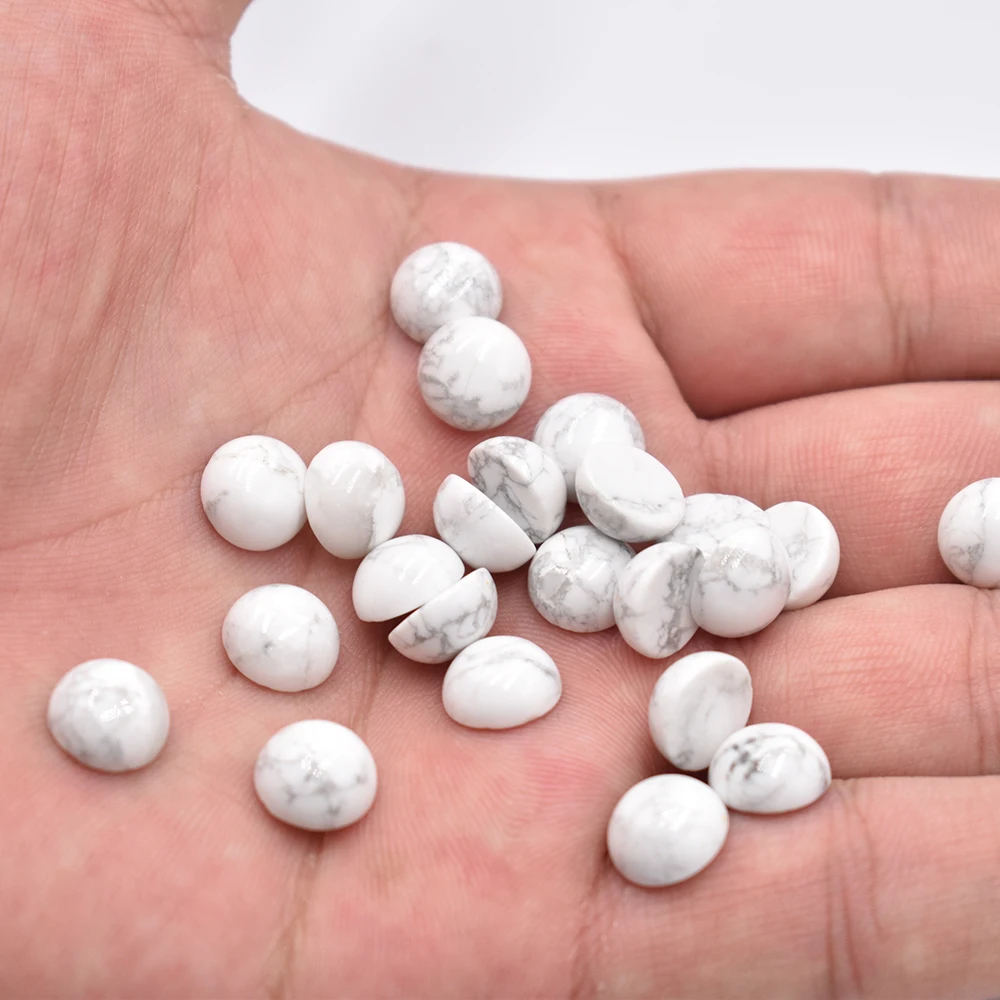 Großhandel 50 Stück/Lot Modische, hochwertige 10mm gemischte runde CAB-CABOCHON Natursteinperlen für Schmuckzubehör, kostenloser Versand – Detail 32