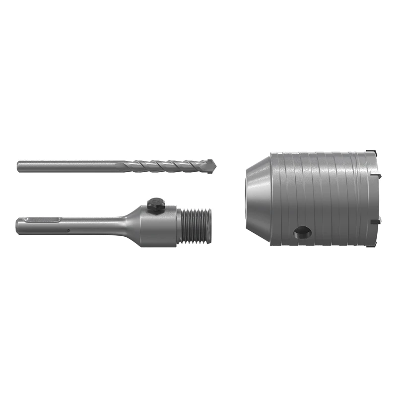 HUHAO 1PCS 30-120mm SDS Plus Hammer Drills Wall Hole Saw Drill Bit Set Round Shaft Cutter Tool Concrete Cement Stone Hole Opener