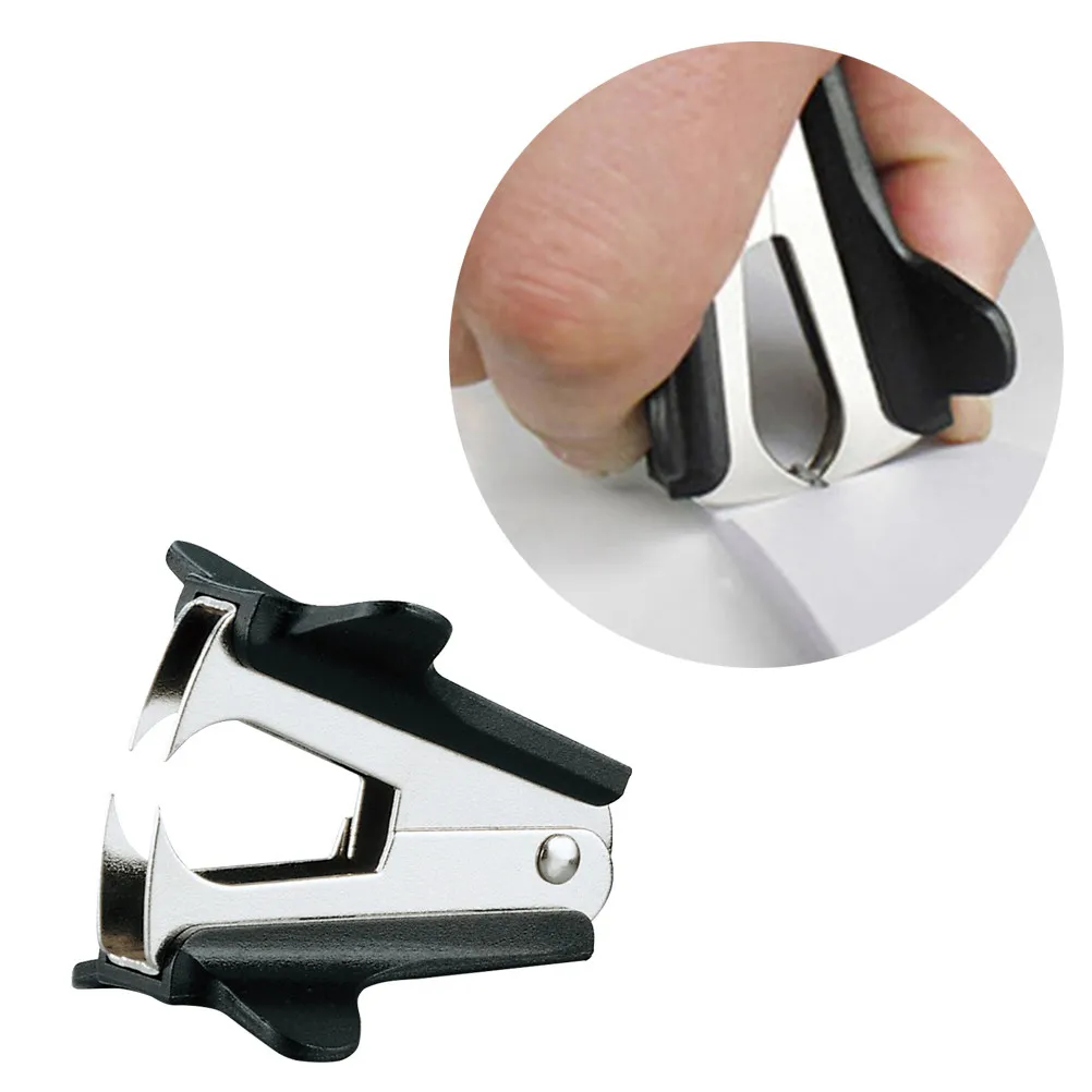 

6pc Mini Handheld Staple Remover All Iron Construction Quick Safe Portable For Stapler Nail Puller Tool Plastic Cap Office