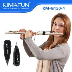 KIMAFUN Mini Flute Microphone| Omnidirectional Condenser Clip on flute mic for Stage Performance Online Teaching Musician