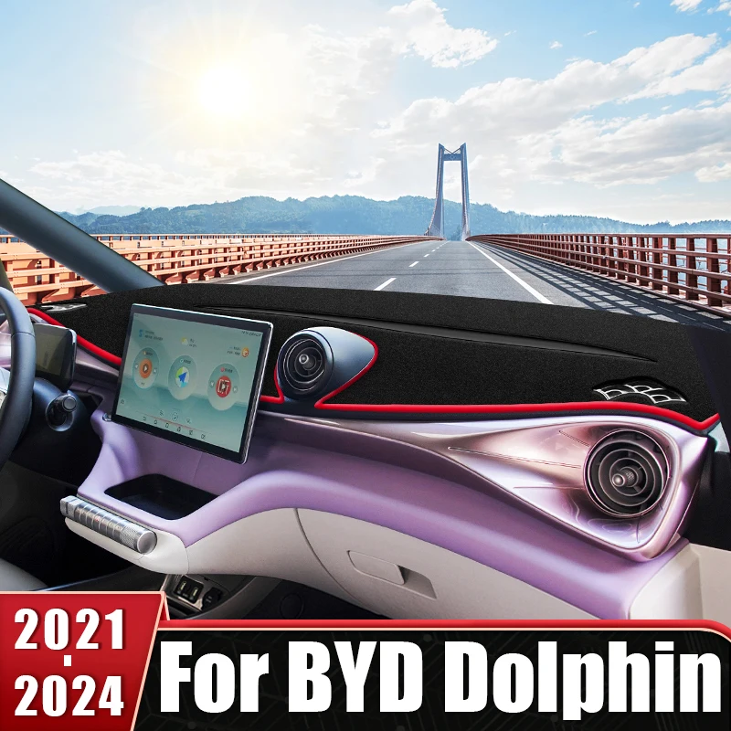 

Для BYD Dolphin EA1 EV 2021 2022 2023 2024, солнцезащитный козырек на приборной панели автомобиля, коврик с защитой от УФ-лучей, нескользящая накладка, аксессуары для приборной панели