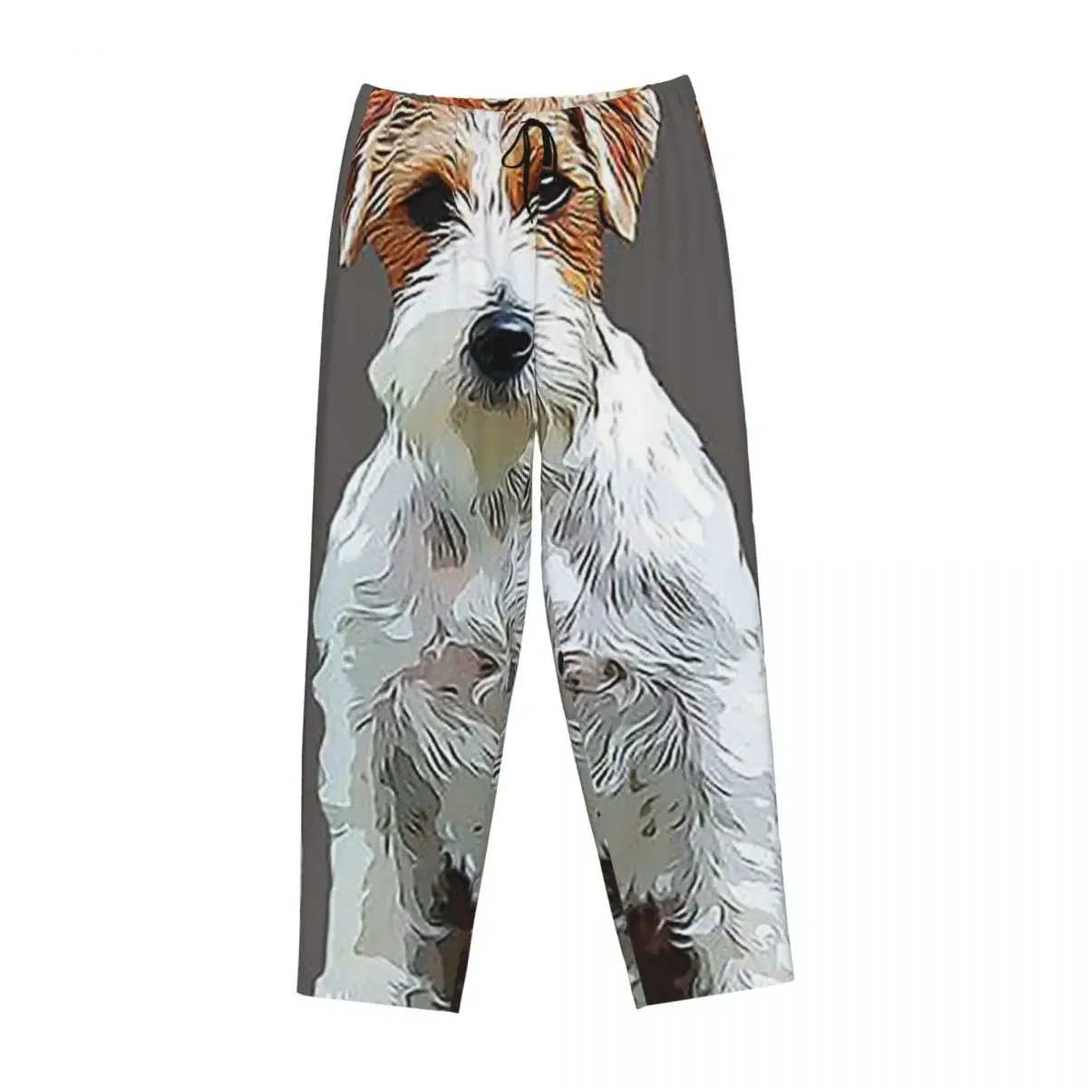 Custom Dog Jack Russell Terrier Rough Coat Women Pajama Pants Lounge Sleep Sleepwear Bottoms with Pockets