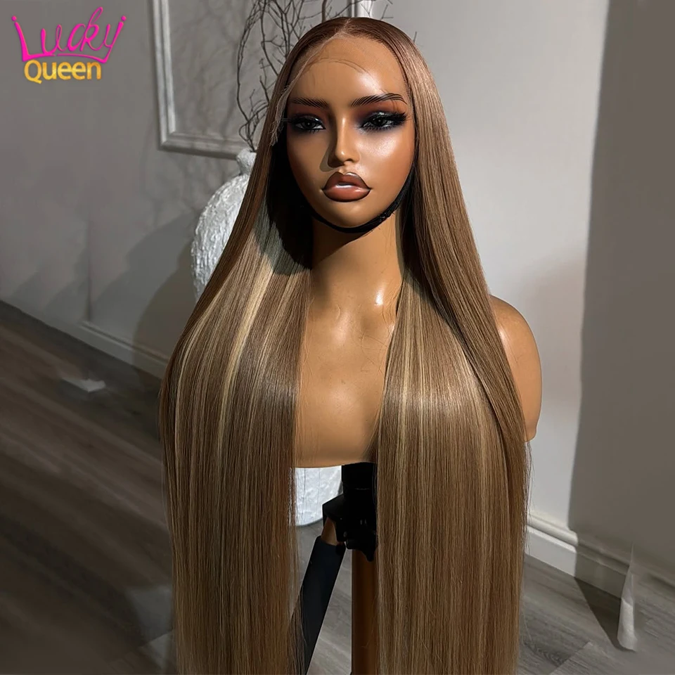 Highlight Blonde Body Wave 13X4 13X6 Lace Front Human Hair Wig For Women 5x5 Lace Cosure Wig Elegant Glueless 14A Upgrade