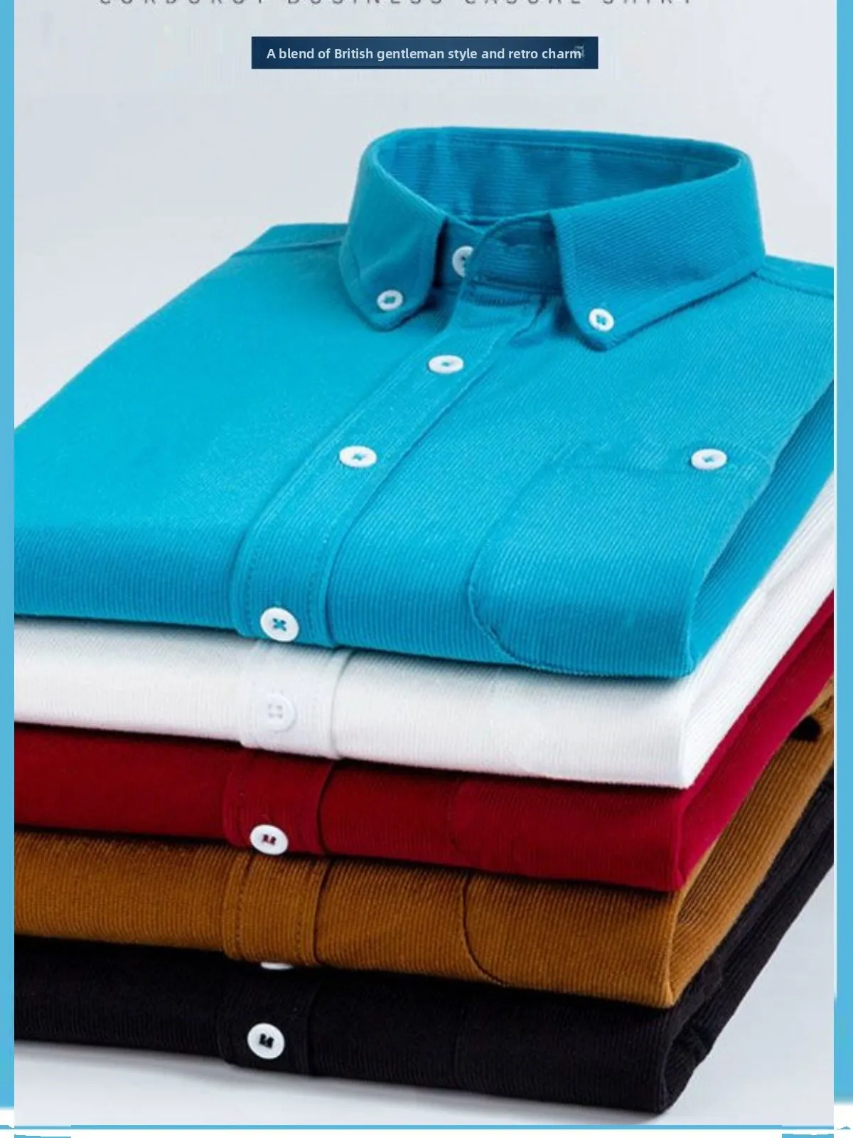 

Faionable Long Sve Corduroy Slim Fit Men's irt Spring Autumn 2024 Trendy Casual Sle with ket Sli M Blouse