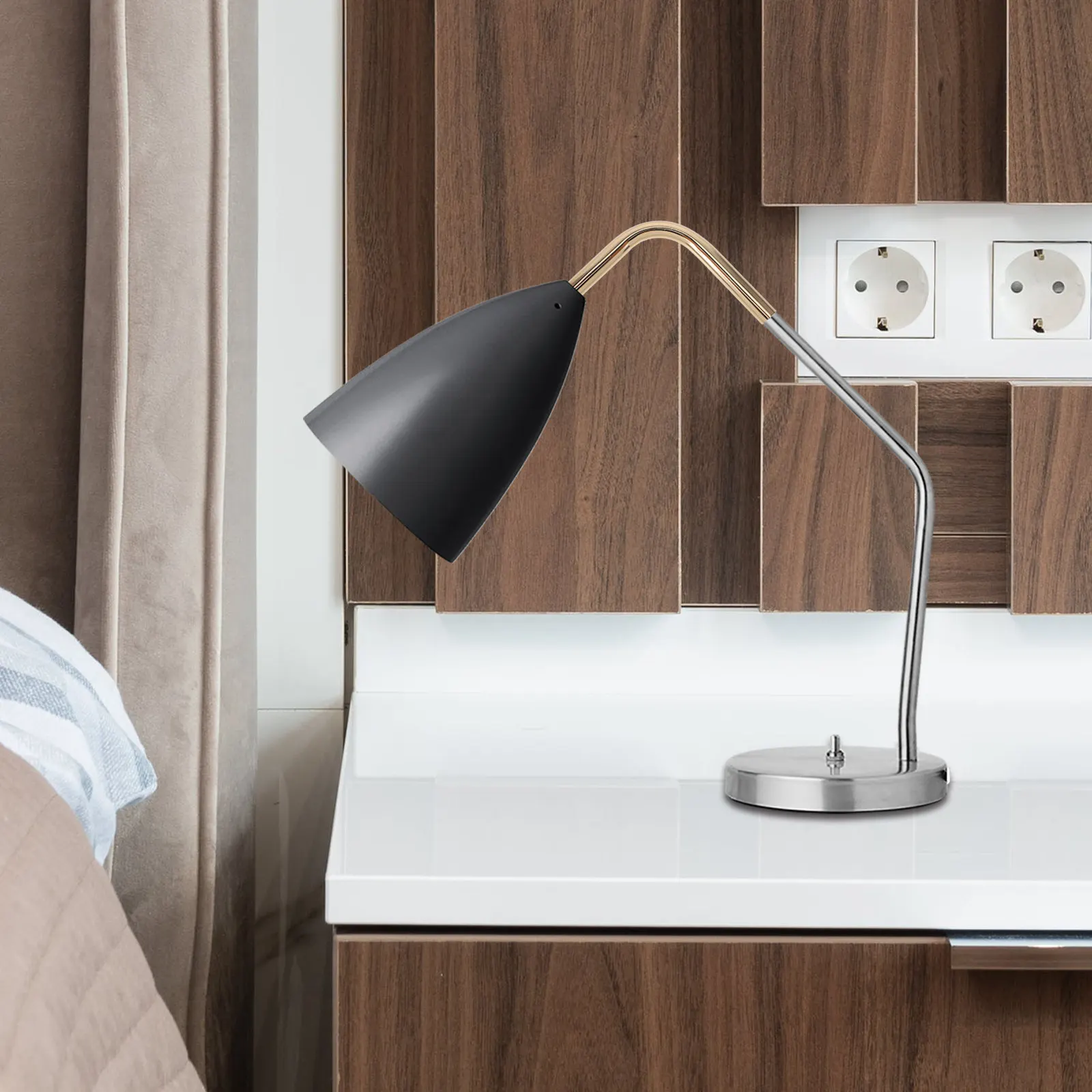 

Удлинитель для светильника 11,5 мм, французское золото, изогнутая трубка, полый дизайн, для домашнего и офисного освещения, создание теплой уютной атмосферы, с цепочкой-переключателем