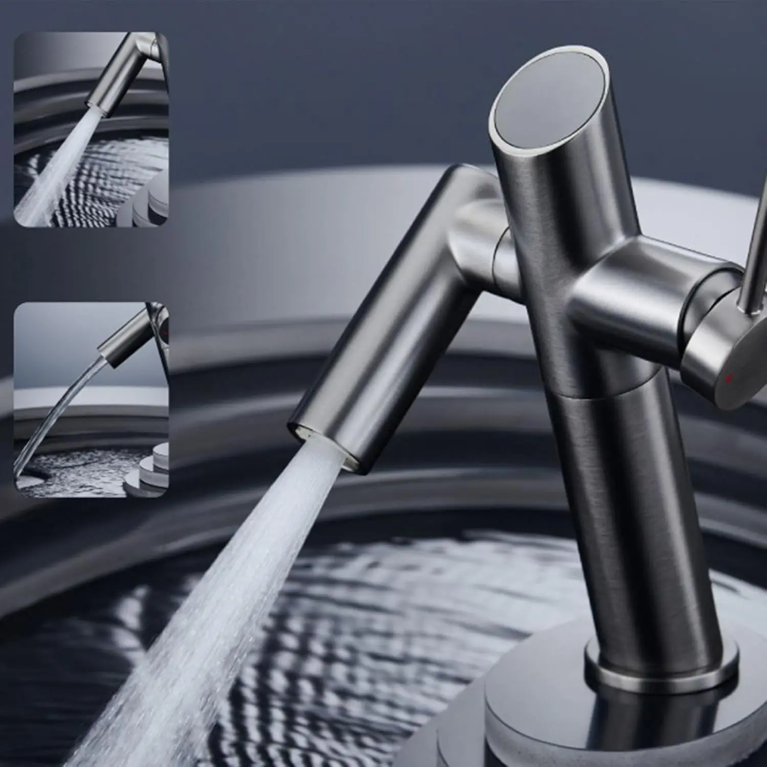 

Kitchens Accessories, All-copper Robot Washbasin, Faucet, Rotating Gun Kitchen Sink Faucet