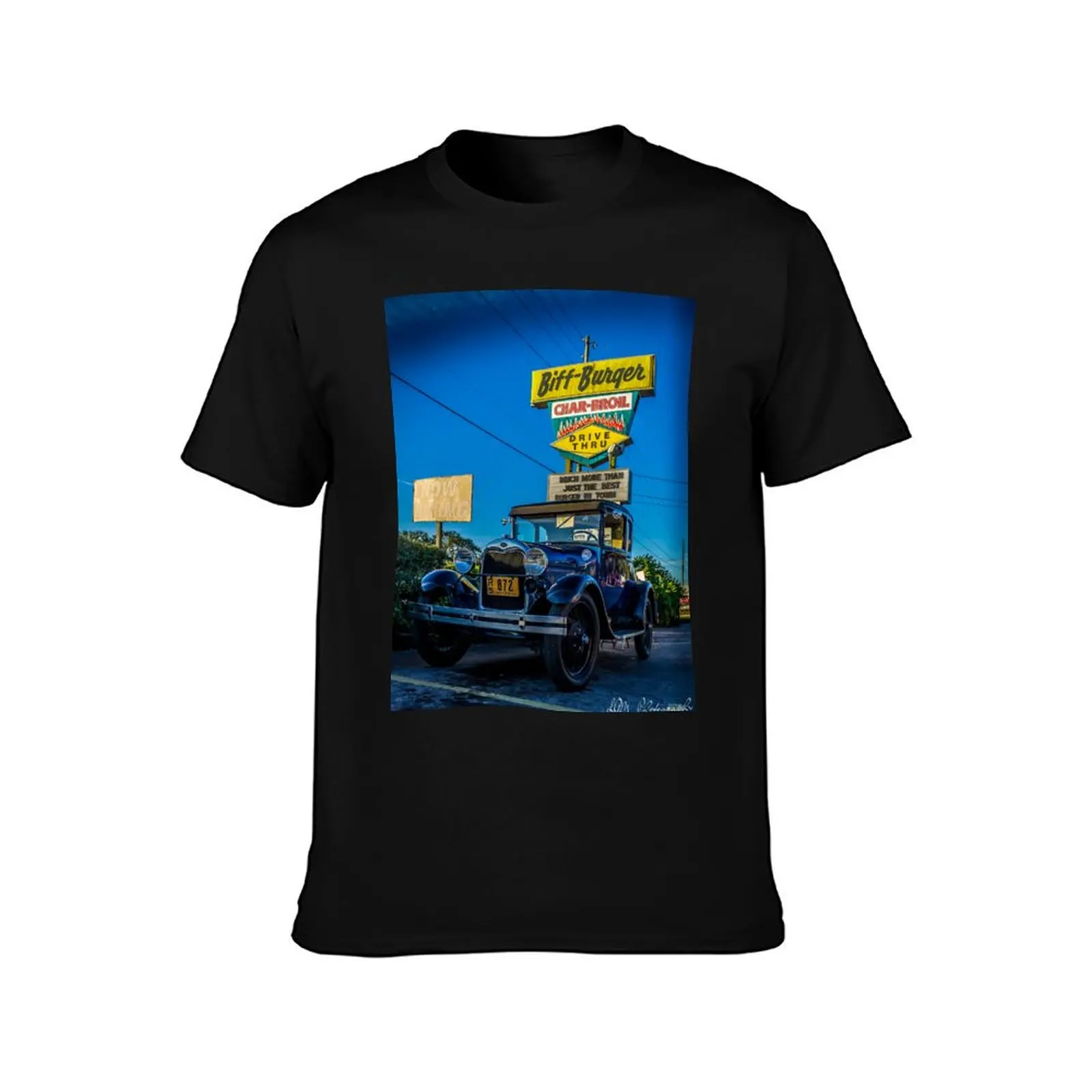 Biff Burger Car Show T-Shirt Lightweight Cooling Short Sleeve Tee T-Shirt