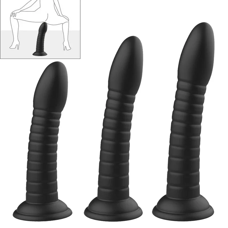 Erotic Soft 3 Size Dildo Realistic Female Penis Strong Suction Cup Dick Sex Toys Woman Toy for Adult G-spot No Vibrator