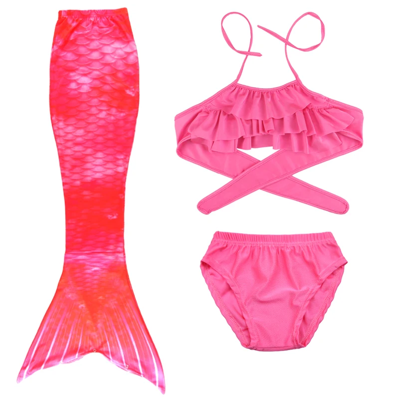 Mermaid Cosplay Costumes,Girls Swimming Mermaid Swimsuit with Tails ,Little Girl Bikini Bathing Suit