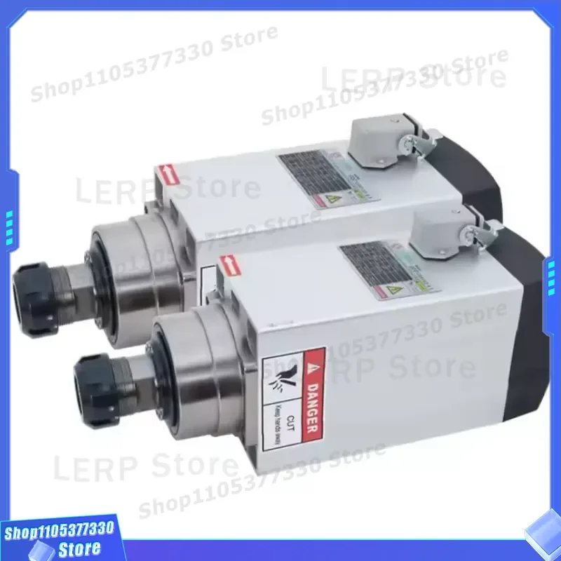 High Speed Air Cooled CNC Spindle Motor 1.5KW 2KW BT30 Square Flange Bearing For Engraving Boring Machine Tool Parts 2.2KW
