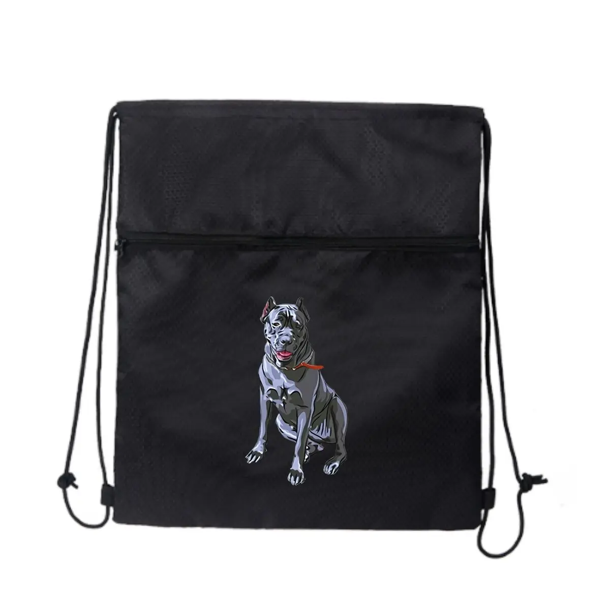 

Cane Corso Pet Art Черная сверхлегкая уличная сумка на молнии на шнурке идеально подходящая для коротких походов