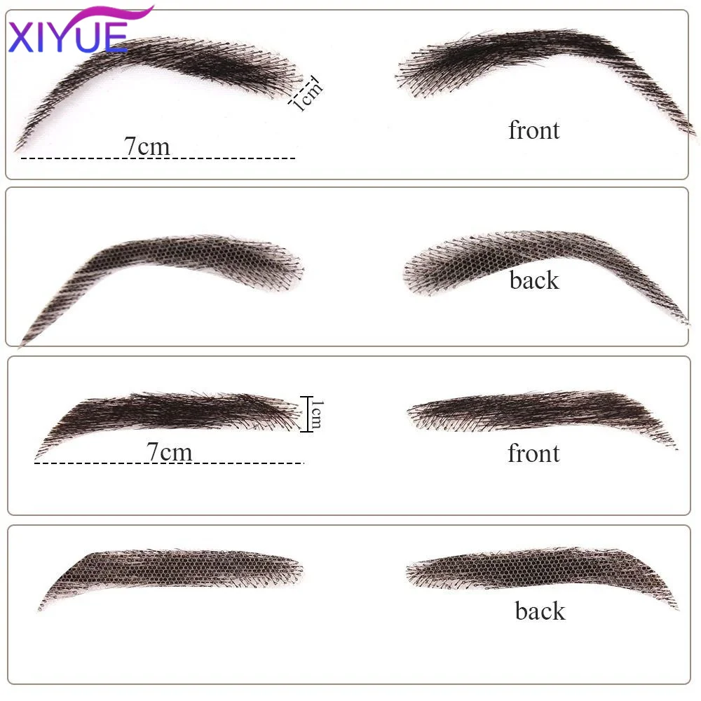 Augenbrauen für Damen/Herren, Haarbrauen, sechs Stile, Jolie-Stil, künstliche Weberei, Spitze, Arbeiterhaar, geflochtene Augenbrauen-Perücken
