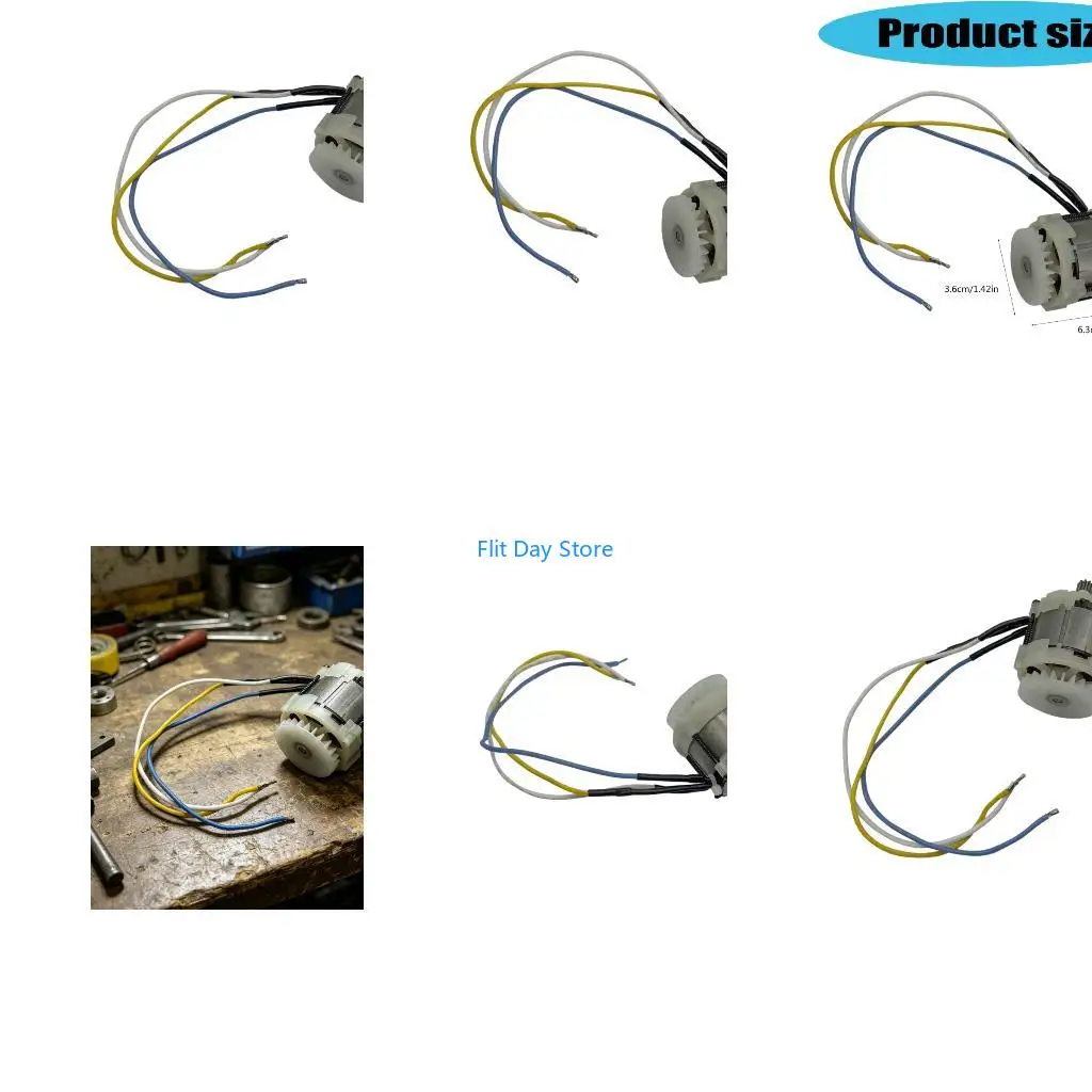 F92C Car Washer Repair Motor No Brush Replacements Unit, D-Shape 9 Tooth Shafts and Compact Body for Cleaning Machines