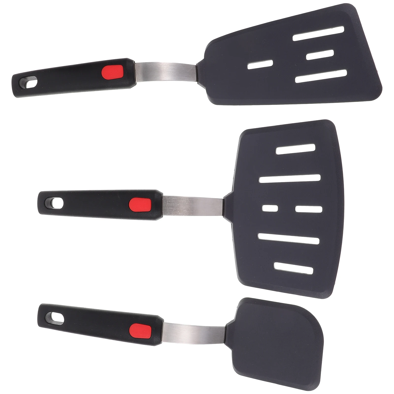 

3pcs Silicone Heat resistant Large Kitchen Wok Big Pot Spatula Heat Resistant Pot Spatula Tool Reusable Cooking Utensil