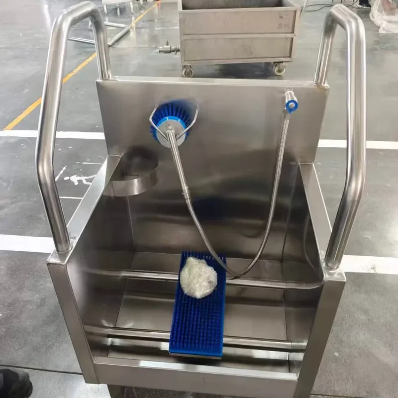 304 Stainless Steel Boot Washing Machine with Cleaning & Disinfection for Food Beverage Meat Seafood Dairy Processing
