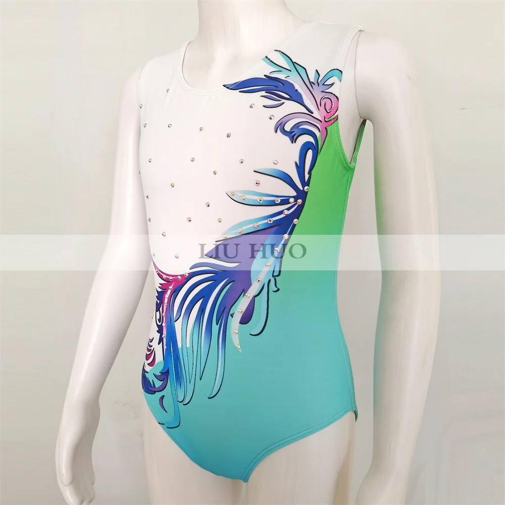 LIUHUO-leotardo de gimnasia rítmica para mujer y Niña adulta, traje personalizado, vestido de baile de competición, mono multicolor