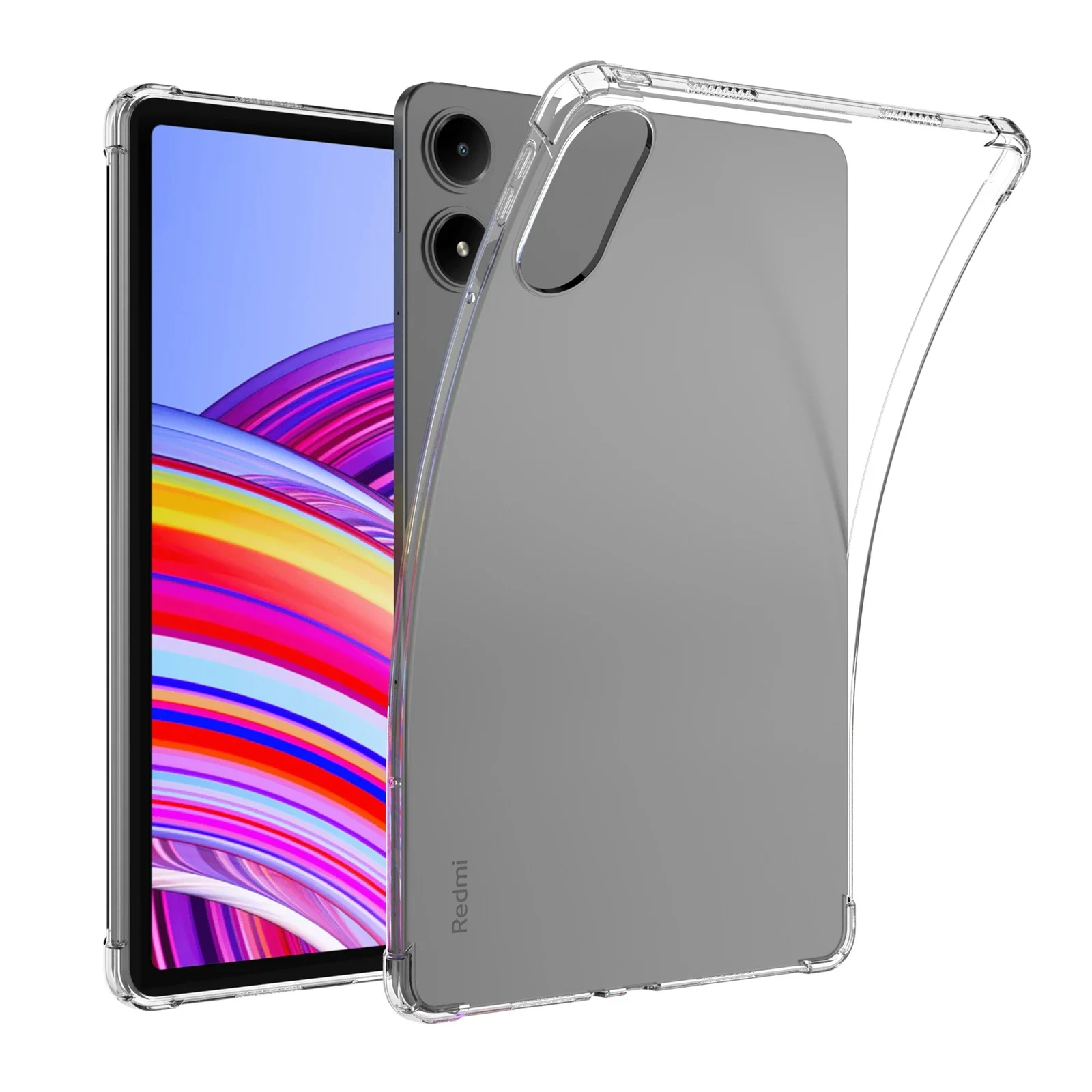 For Xiaomi POCO Pad 2024 12.1 Inch Ultra Thin Silicone Transparent Soft TPU Anti-fall Cover for Redmi Pad Pro 12.1\