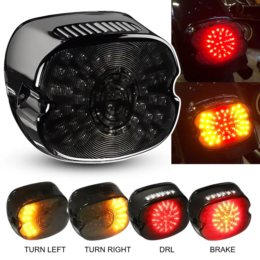 Motorcycle Tail Rear Light LED Rear Lamp Brake Stop Taillight for Harley-Davidson Sportster Softail Dyna Lay Down Super Glide