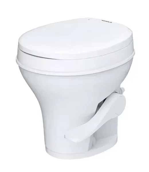 Caravan Toilet,RV Camper Toilet Foot-operated Caravan Toilet Gravity Flush Toilet RV Accessories Motorhome Trailer Camper Parts