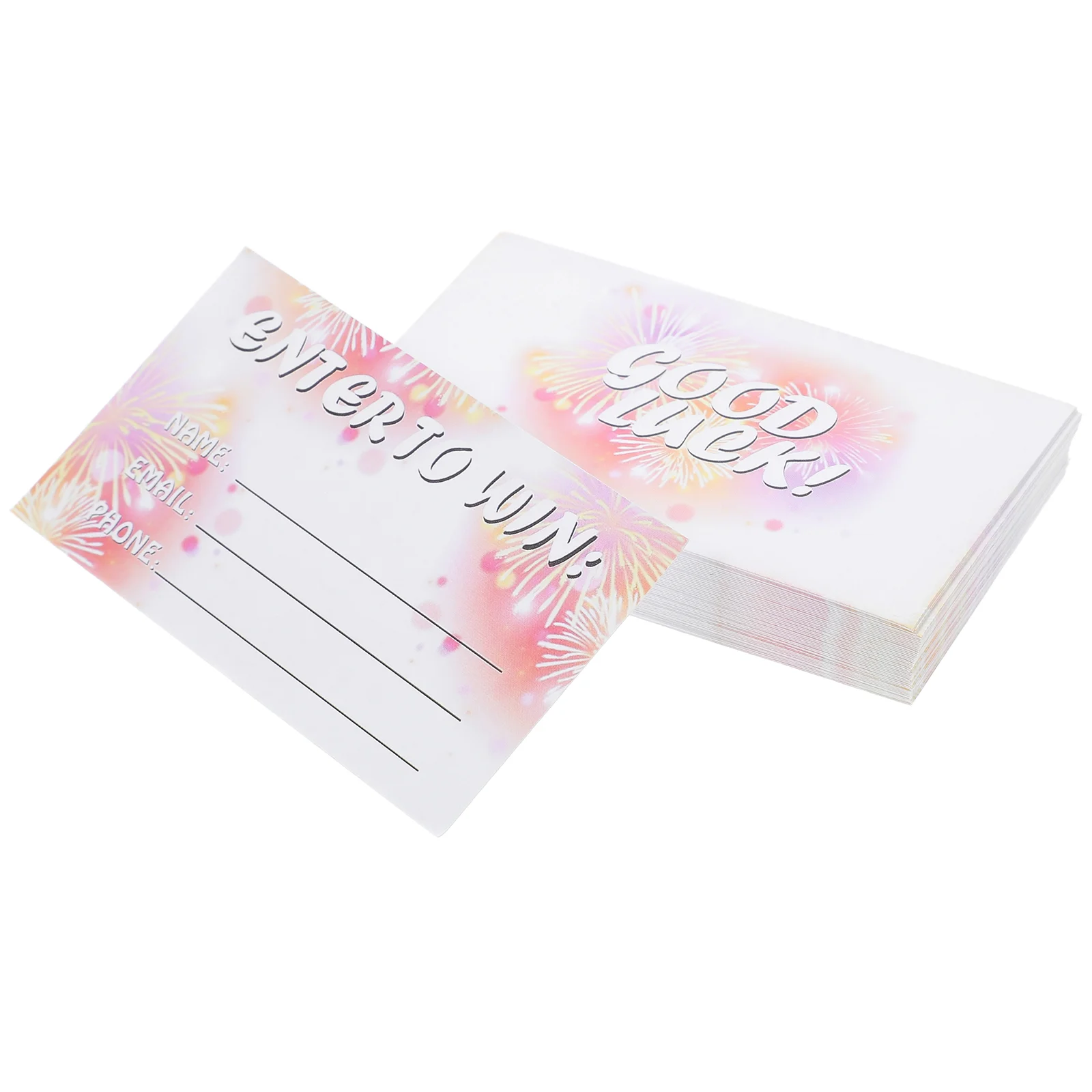 300 Pcs Raffle Ticket Card Tickets with Name and Phone Number Boss Day Empty Trade Show Supplies Books