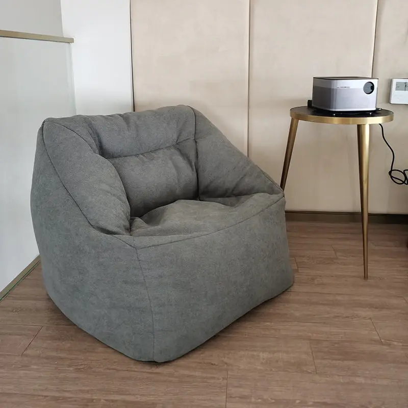 Sofás Bean Bag Sencillos y Suaves con Relleno, Puf Individual, Sofás Bean Bag Modernos, Sillón Reclinable, Puf, Poltrona, Muebles
