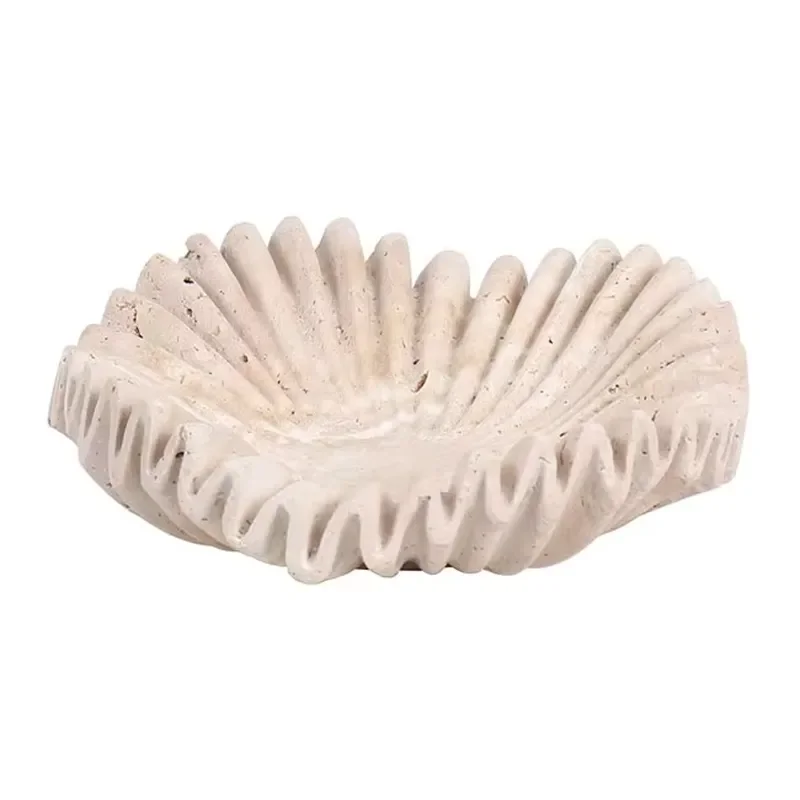 Natural Marble Serving Tray Irregular Shape Stone Platter for Home Decor Hotel Lobby Display Craft Gift Unique Design