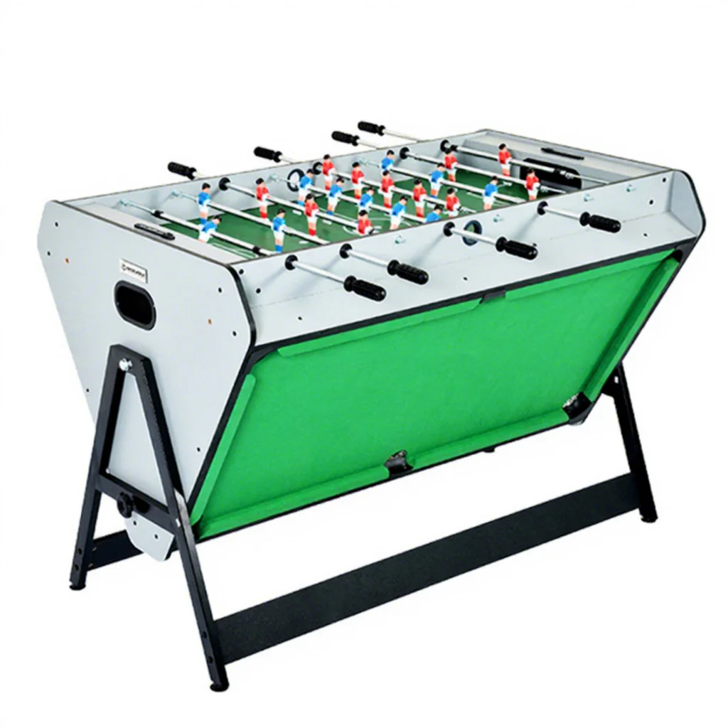 Home Game Table Set 3-in-1 Multi Game Swivel Pool Football Air Hockey Bubble Hockey-Indoor Amusement Park Entertainment