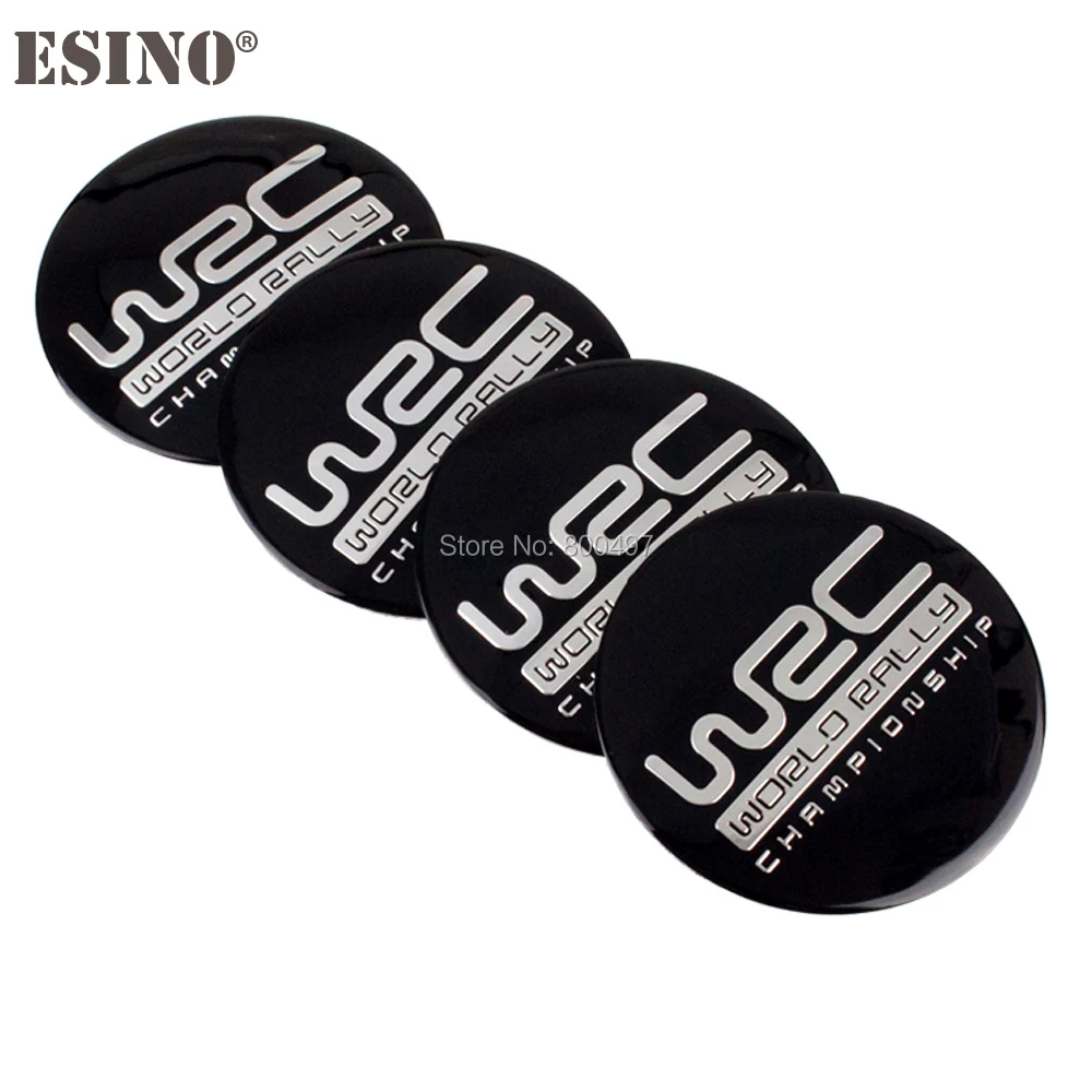 4 × تصفيف السيارة WRC بطولة العالم للرالي ثلاثية الأبعاد معدن سبائك الألومنيوم عجلة غطاء مركزي ملصقات غطاء محور العجلة الشارات شعارات #6