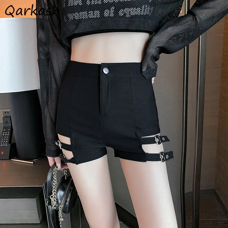 

Skinny Shorts Women High Waist Bandage 4XL Black Streetwear Hip Hop Dancing Cool Girl Korean Fashion Sexy Kpop Stylish Newly