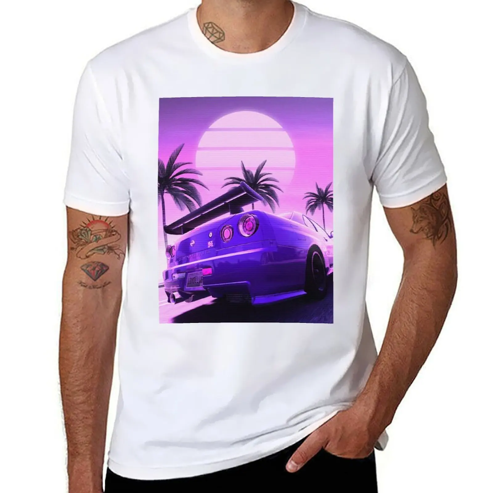 

shirts man Synthwave men t man t for for T-Shirt vintage R34 graphic shirts
