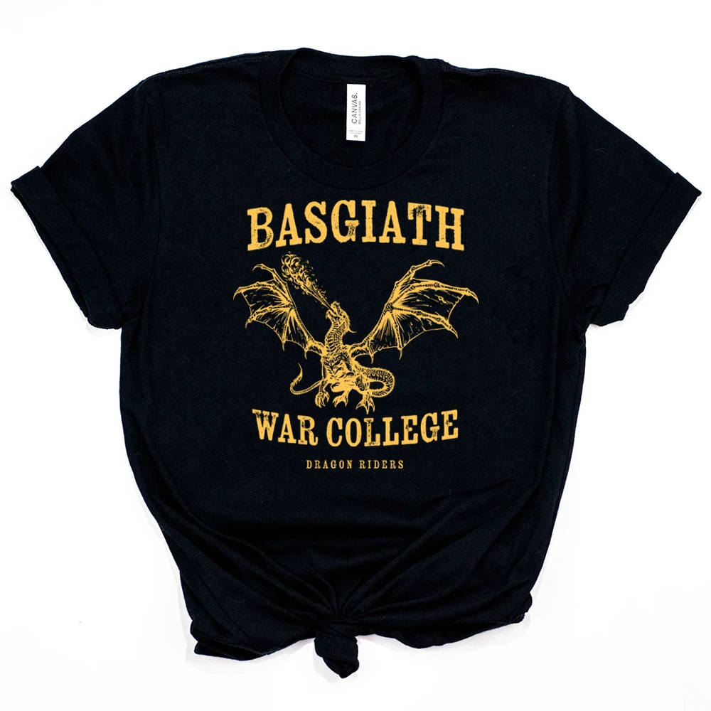 Basgiath War College Shirt Fourth Wing Romantasy Fantasy YA Dark Academia Books T-Shirt Violet Sorrengail Xaden Riorson Tops